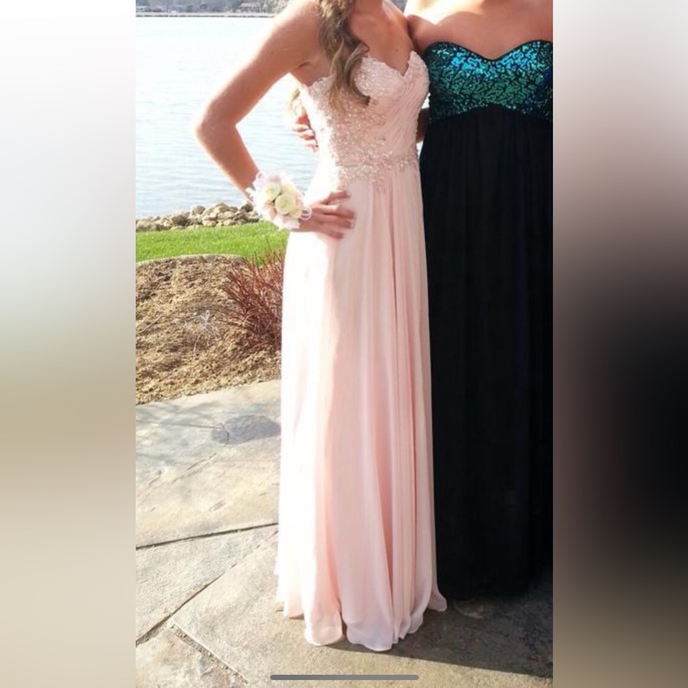 Pink peaches prom dress size 0